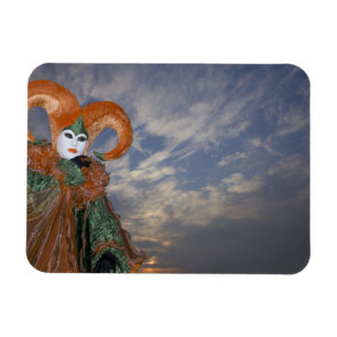 Magnet Flexible Italie, Venise. Femme habillée en costume pour