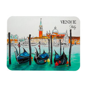 Magnet Flexible Italie Voyage - VENICE aquarelle souvenir