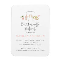 Itinéraire de bachelorette chic champagne rose