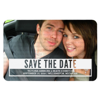 Magnet Flexible Ivory Modern Cut Out Enregistrer l'aimant Date