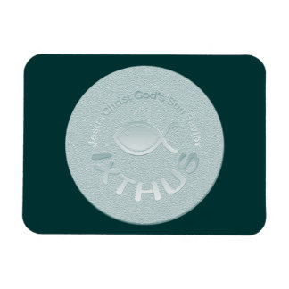 Magnet Flexible IXTHUS Symbole chrétien du poisson - ARGENT