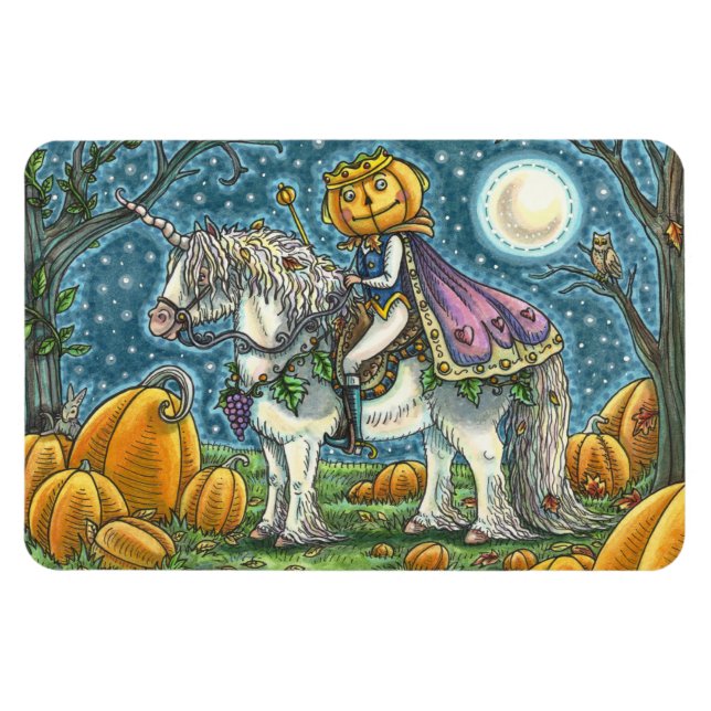MAGNET FLEXIBLE JACK-O'-LANTERN PRINCE SUR SON UNICORN MAGIQUE (Horizontal)