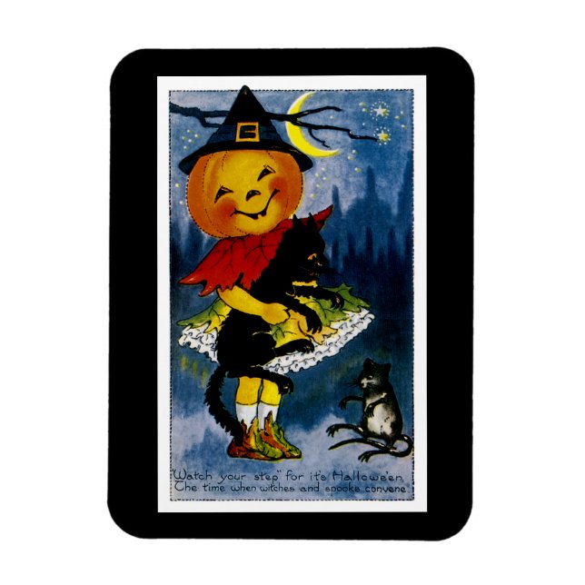 Magnet Flexible Jack o'Lantern sorcière (Vertical)