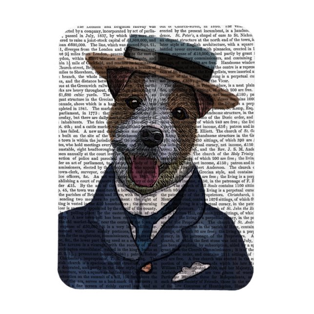 Magnet Flexible Jack Russell dans le Bateau 2 (Vertical)