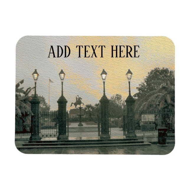 Magnet Flexible Jackson Square Nouvelle-Orléans Magnet, ajoutez du (Horizontal)