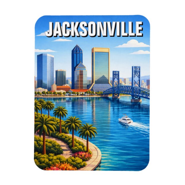 Magnet Flexible Jacksonville Florida Travel (Vertical)
