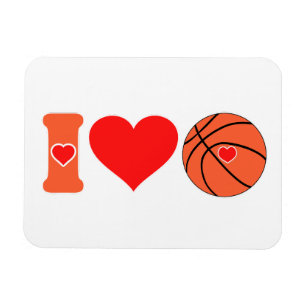 Magnet Flexible J'adore l'aimant de basket-ball