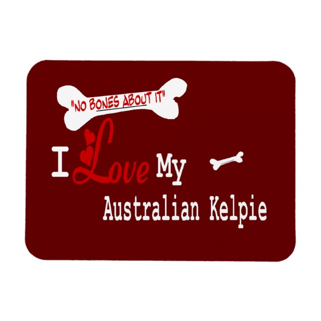 Magnet Flexible J'adore ma Kelpie australienne (Horizontal)