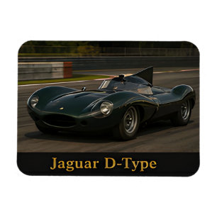 Magnet Flexible Jaguar Type D Voiture de course classique de Mans