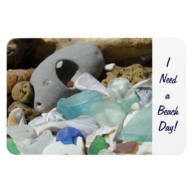 Magnet Flexible J'ai besoin d'une journée de plage ! Fossiles de l (Horizontal)
