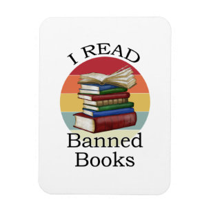 Magnet Flexible J'ai lu Banned Books Librarian Bookworm Book Reade