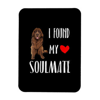 Magnet Flexible J'Ai Trouvé Mon Âne Amoureux des chiens Terre-Neuv