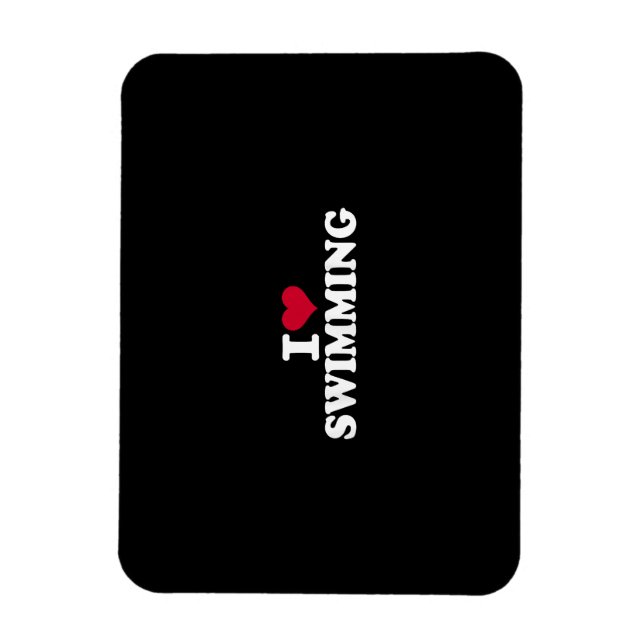 Magnet Flexible J'aime la natation (Vertical)