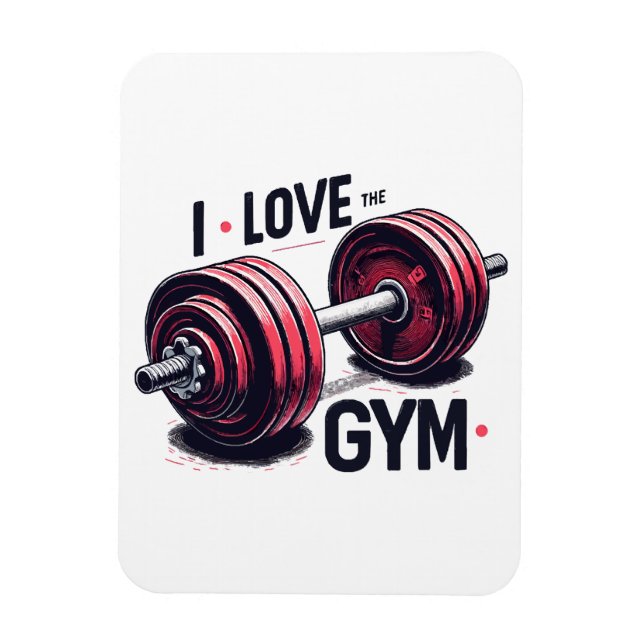 Magnet Flexible J'aime la salle de sport (Vertical)