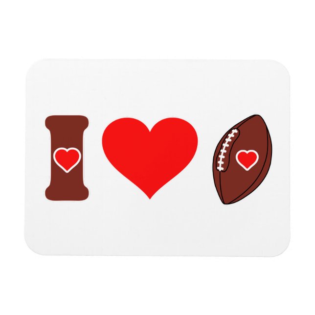 Magnet Flexible J'aime le football (Horizontal)