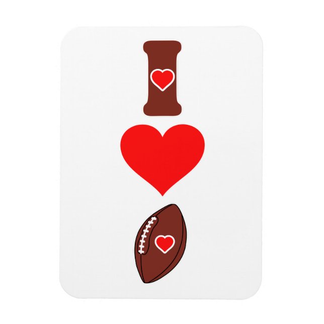 Magnet Flexible J'aime le football (Vertical)