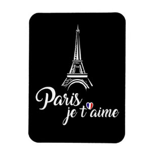 Magnet Flexible J'aime le t'aime de Paris Je