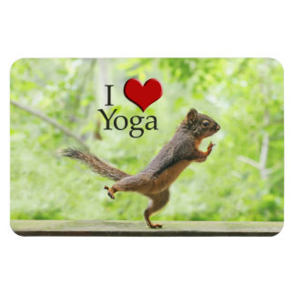 Magnet Flexible J'Aime L'écureuil de Yoga