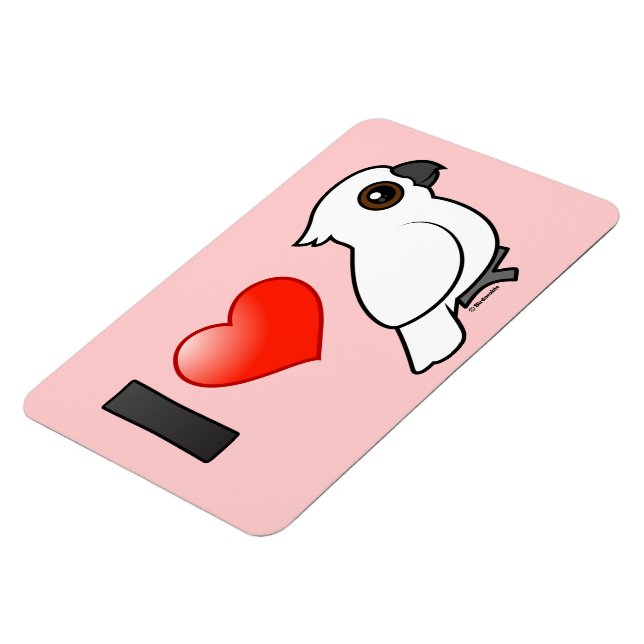 Magnet Flexible J'Aime Les Cockatoos Aux Parapluies (Côté Gauche)