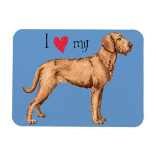 Magnet Flexible J'aime ma À poils durs Vizsla