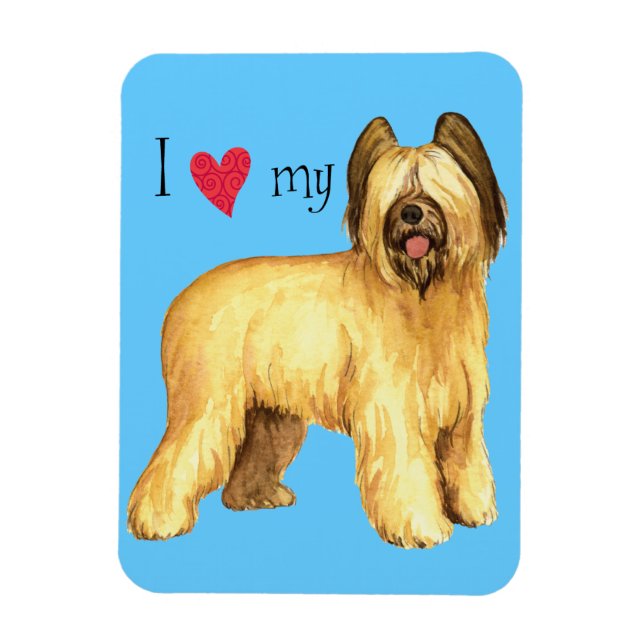 Magnet Flexible J'aime ma Briard (Vertical)