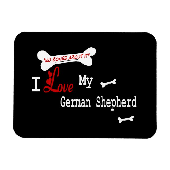 Magnet Flexible J'Aime Mon Berger Allemand (Horizontal)