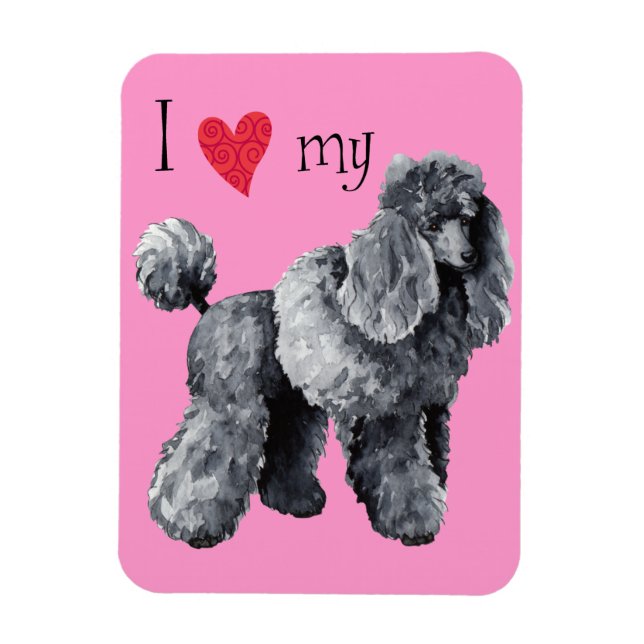 Magnet Flexible J'aime mon caniche miniature (Vertical)