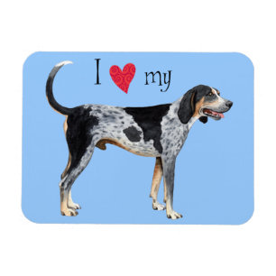 Magnet Flexible J'aime mon Coonhound de Bluetick
