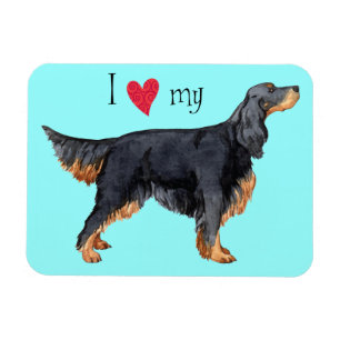 Magnet Flexible J'aime mon Gordon Setter