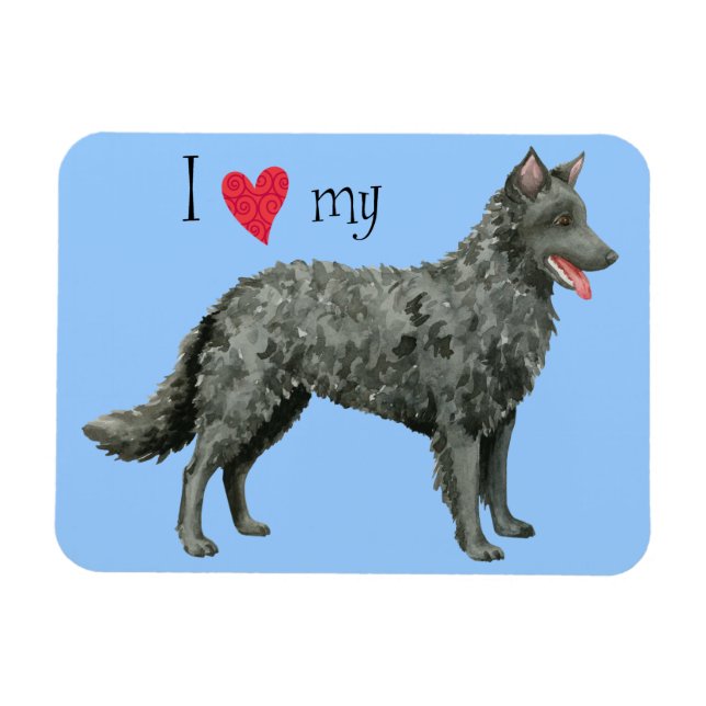 Magnet Flexible J'aime mon Mudi (Horizontal)