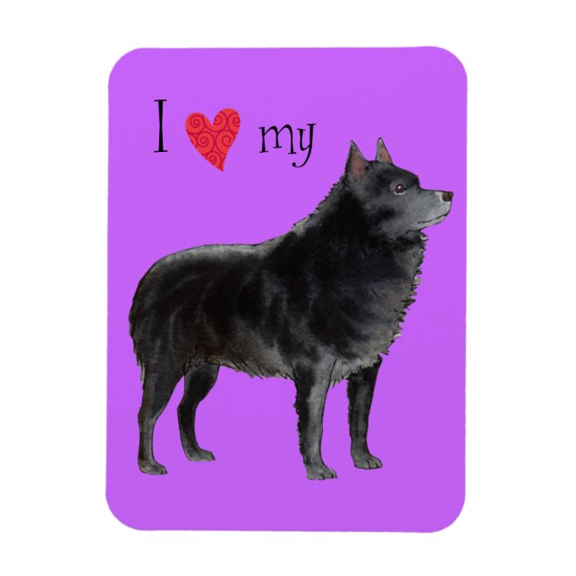 Magnet Flexible J'aime mon Schipperke (Vertical)