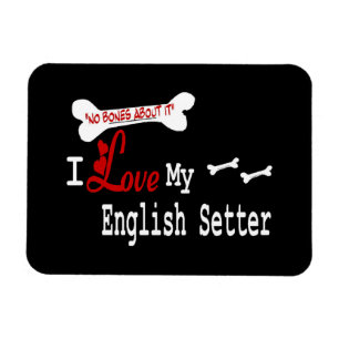 Magnet Flexible J'Aime Mon Setter Anglais