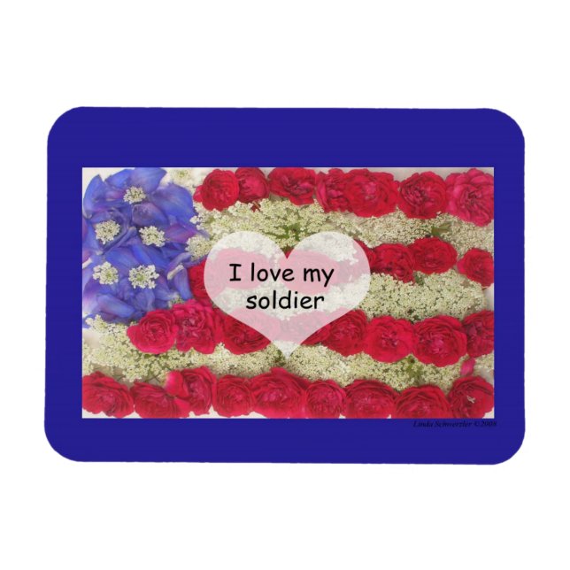 Magnet Flexible J'aime mon soldat (Horizontal)