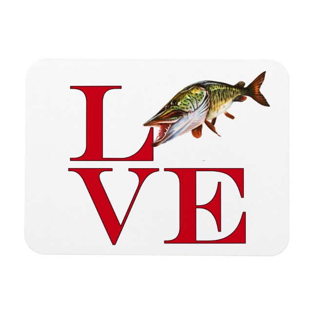 Magnet Flexible J'aime Muskie (Horizontal)