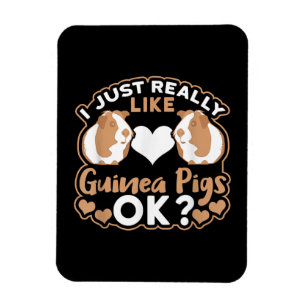 Magnet Flexible J'Aime Vraiment Les Cochons De Guinée D'Accord ?