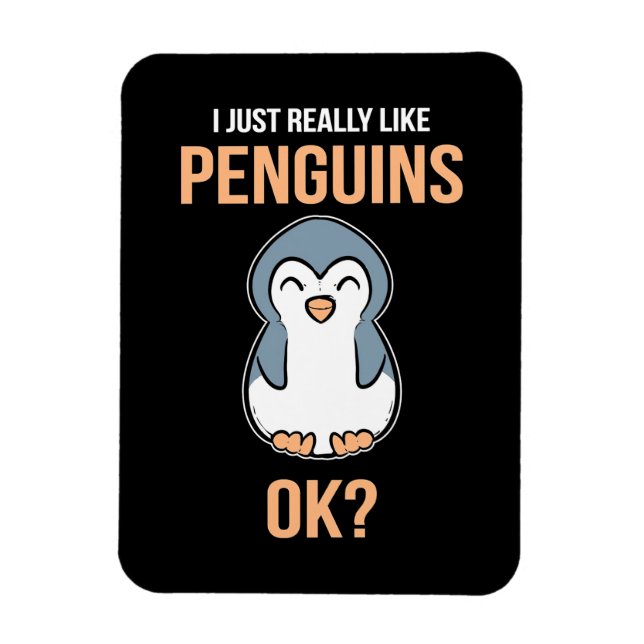 Magnet Flexible J'Aime Vraiment Penguin (Vertical)