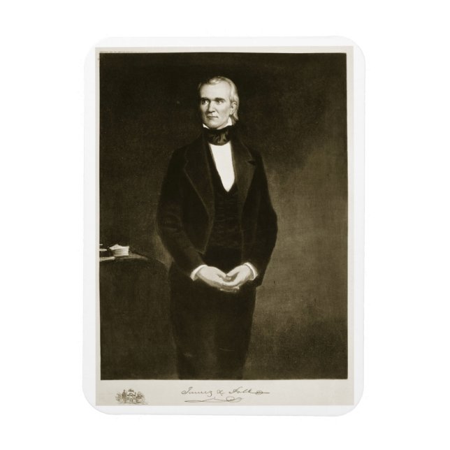 Magnet Flexible James K. Polk (1795-1849), 11e président des États (Vertical)