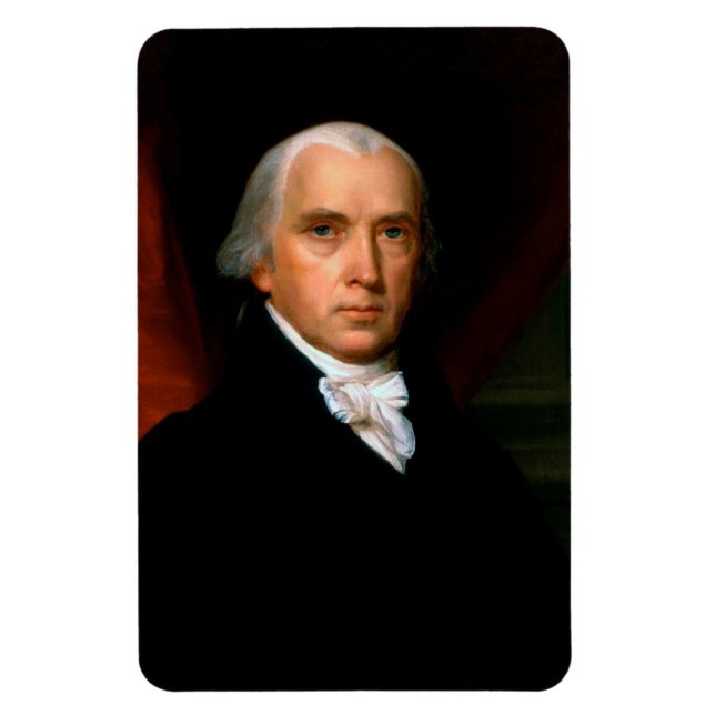 Magnet Flexible James Madison 4e Président : Amérique coloniale (Vertical)