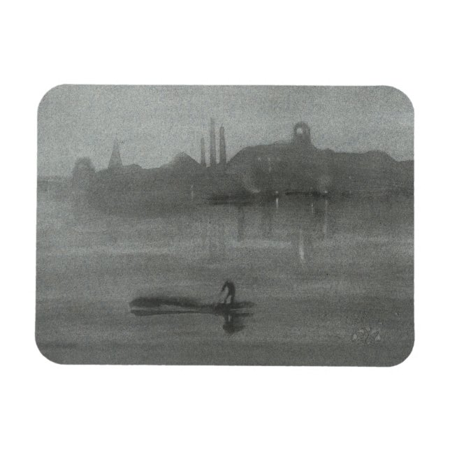 Magnet Flexible James Whistler - Nocturne : La Tamise à Battersea (Horizontal)