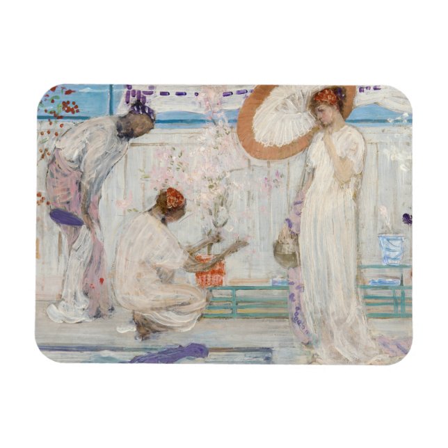 Magnet Flexible James Whistler - Symphonie blanche, Trois filles (Horizontal)