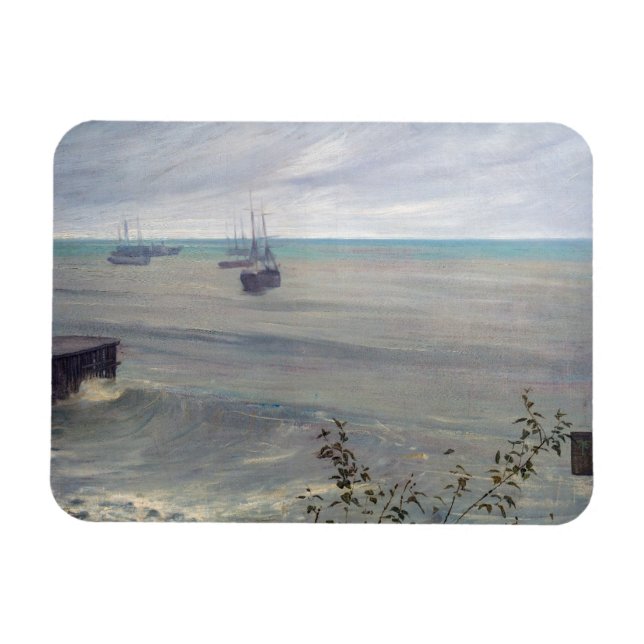 Magnet Flexible James Whistler - Symphonie en gris et vert (Horizontal)