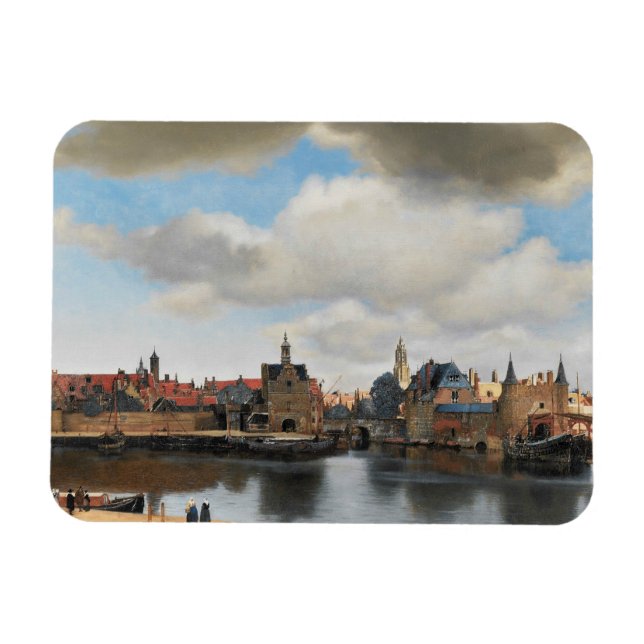 Magnet Flexible Jan Vermeer - Vue sur Delft (Horizontal)