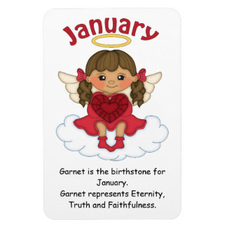 Magnet Flexible Janvier Anneau en Pierre de naissance Brunette Pre