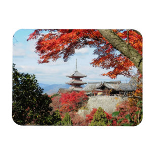 Magnet Flexible Japon, Kyoto. Kiyomizu temple en couleur d'automne
