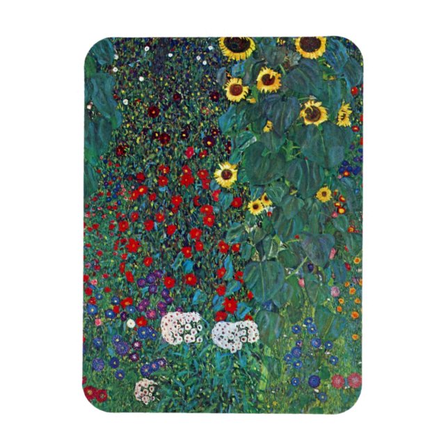 Magnet Flexible Jardin agricole avec tournesol par Klimt, Fleurs V (Vertical)