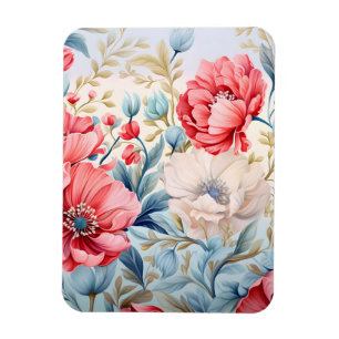 Magnet Flexible Jardin botanique de fleurs romantiques élégantes