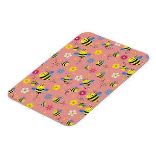 Magnet Flexible Jardin de fleurs d'abeilles douces