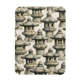 Magnet Flexible Jardin de Lanterne en Pierre Japonaise