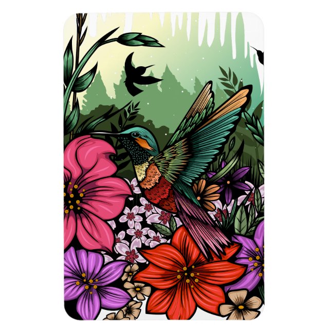 Magnet Flexible Jardin des colibris (Vertical)