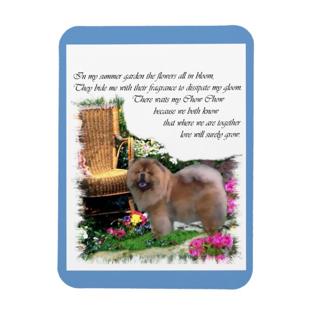 Magnet Flexible Jardin d'été Chow Chow (Vertical)